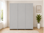 Luxury Wardrobe with Mirror Door - Wooden 5 Door Wardrobe with Full-Length Mirror - Image 4