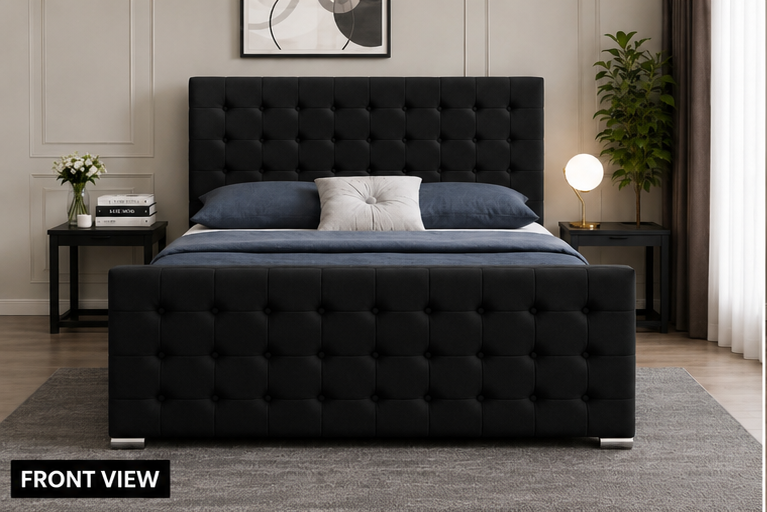 maroon_front_view Florida Double Bed - Premium and Stylish - Image 1