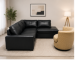 Dylan 4 Seater Leather Sofa - Image 5