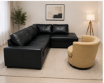 Dylan 4 Seater Leather Sofa - Image 3