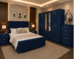 Luxury 6 Door Wardrobe Bedroom Set with Chest of Drawers & Bedside Tables - Image 3