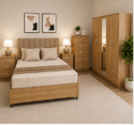 Bedroom Organization Suite with Bed and Storage Units - Image 2