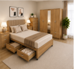Bedroom Organization Suite with Bed and Storage Units - Image 5