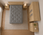 Elegant Contemporary Double Divan Bedroom Set with Matching Bedside Tables, Mirrored Wardrobe and Chest of Drawers - Image 4