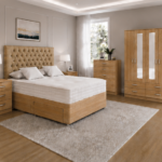 Complete Oak Bedroom Essentials Set - Wardrobe, Chest of Drawers & Side Tables