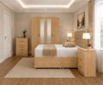 Kensington Signature Bedroom Set – Double Divan Bed, 2 Bedside Tables, 4 Door Wardrobe with 2 Mirrors & 5 Drawer Chest - Image 2