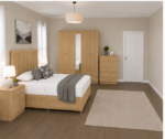 Coordinated Bedroom Suite with Wardrobe, Drawers and Bed - Image 2