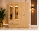 Modern 4 Door Wardrobe with 2 Drawers & 2 Mirrors - Image 5