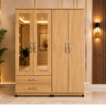 Modern 4 Door Wardrobe with 2 Drawers & 2 Mirrors