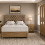 Luxury King Size Bed Suite - Three Door Wardrobe With Two Full Length Mirrors And Two Bottom Drawers - Chest of Five Drawers - Two Bedside Tables