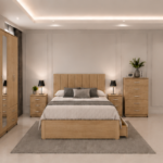 Elegant Master Bedroom Set – Bed, 5 Door Wardrobe, Chest and Bedside Tables