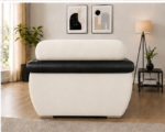 Shannon One Seater Off White Sofa - Stylish Shannon Accent Chair - Image 4