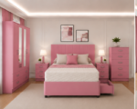 Modern Complete Bedroom Suite – Double Divan, Half Mirror Wardrobe & Matching Furniture