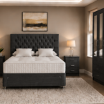Elegant Charcoal Bedroom Set with Double Bed, Wardrobe, Bedside Tables & Drawers Chest