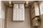 Modern Bedroom Furniture Set - King Size Bed - 3 Door Wardrobe With 2 Mirrors And 2 Bottom Drawers - Five Drawer Chest - Two Bedside Tables - Image 3