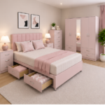 Contemporary Sleeping Space Furniture Arrangement