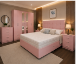 Complete Bedroom Furniture Set King Size Storage Bed – 6 Door Wardrobe – 5 Drawer Chest – 2 Bedside Tables - Image 2