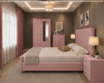 Premium Bed Set with 2 Door Wardrobe - Chest Drawer & Bed Side Tables - Image 2