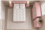 Contemporary Double Bed Furniture Collection with 3 Door Wardrobe and 5 Drawer Chest - Image 4
