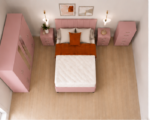 Elegant King Size Bed Package – Six Door Mirror Wardrobe – Five Drawer Chest – Matching Bedside Tables - Image 4