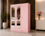Contemporary 3 Door Storage Wardrobe with Long Mirrors - Image 4