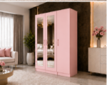 Contemporary 3 Door Storage Wardrobe with Long Mirrors - Image 3