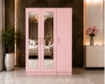 Contemporary 3 Door Storage Wardrobe with Long Mirrors