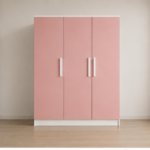 Contemporary 3 Door Pink Wardrobe - Practical Storage with a Premium Finish - Premium Organizer 3 Door Wardrobe