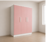 Contemporary 3 Door Pink Wardrobe - Practical Storage with a Premium Finish - Premium Organizer 3 Door Wardrobe - Image 2