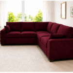 5-Seater L-Shaped Corner Sofa – Red Colour Modern 5-Seater Corner Sofa