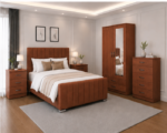 Elegant Modern Bedroom Suite with Upholstered Bed Frame - Image 2