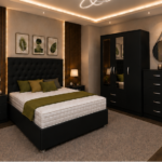 Modern Luxury 3 Door Wardrobe Bedroom Set - Chest of Drawers and Side Tables
