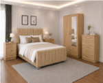 Luxury Upholstered Bed Set with Matching Storage Furniture - Image 2