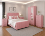 Modern Master Bedroom Furniture Set – Grey Finish - Image 5