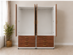 Modern 4 Door Wardrobe with 6 Bottom Drawers - Premium Organizer 4 Door Wardrobe - Image 4