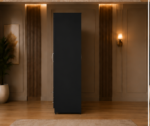 Modern  Black 5 Door Wardrobe with Elegant Mirror Door & Extra Storage Drawers - Image 5