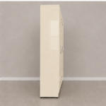 6 Door Full Mirror Cream Gloss Wardrobe - Grand Storage 6 Door Wardrobe - Image 5