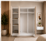 Premium Quality 3 Door Wooden Almirah Design - 3 Door Wooden - Image 3