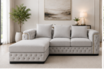 Serenity Luxe Corner Lounge - Moonlight Ivory Sectional Sofa