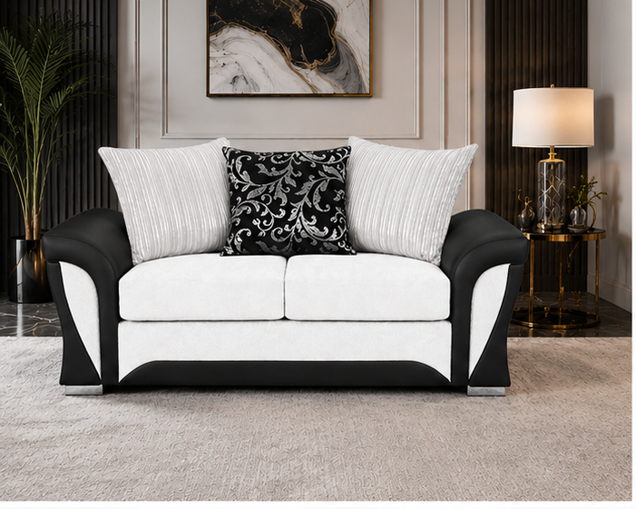 sofa_angle_1 Shannon 2 Seater white Sofa - Shannon Elegant 2 Seater Sofa - Image 1