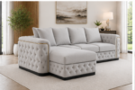 Serenity Luxe Corner Lounge - Moonlight Ivory Sectional Sofa - Image 2