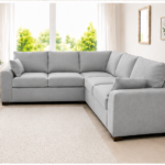Dylan 5-Seater L-Shaped Corner Sofa – Light Grey 5-Seater Corner Sofa