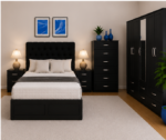 Designer Bedroom Furniture Set with Matching Storage Pieces - Image 3
