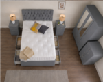 3 Door Grey Wardrobe Bedroom Set - Storage Bed, Chest & Bedside Tables - Image 5