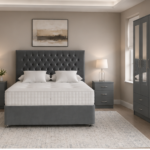 Premium Storage Bedroom Set with Double Bed and 3 Door Mirrored Wardrobe