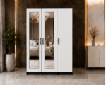 Modern 3 Door Wardrobe with Full-Length Mirror