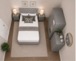 Elegant Complete Grey Bedroom Furniture Set - Modern Bed, 2 Door Mirror Wardrobe & Side Tables - Image 5