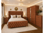 Grand Luxury Bedroom Collection with Tufted Headboard Bed, Wardrobe and Matching Drawer Units - Image 2