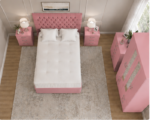 Complete Pink Bedroom Essentials Set - Wardrobe, Chest of Drawers & Side Tables - Image 4