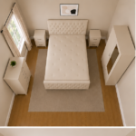 Luxury Walnut Bedroom Set with 2 Door Wardrobe & Storage Chest - Image 4